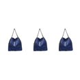 thumbnail image 1 of kurtrusly 1/2/3 Wide Application Convenient And Practical Chain Handbag For Women - Foldable Shoulder Bag Fashion PU Chain Shoulder Bag blue 3PCS, 1 of 6