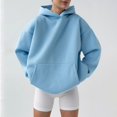 thumbnail image 1 of IMENGL Hoodies oversized sweatshirts pullover, Blue M, Size M-XL, 1 of 8