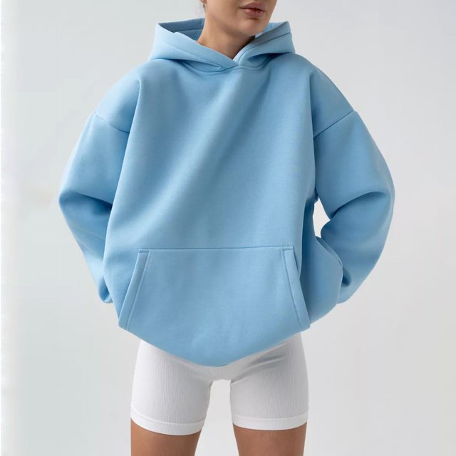 IMENGL Hoodies oversized sweatshirts pullover, Blue M, Size M-XL