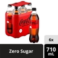 thumbnail image 1 of Coca-Cola Zero Sugar Soda Pop Bottles, 710 mL, 6 Pack, 1 of 9