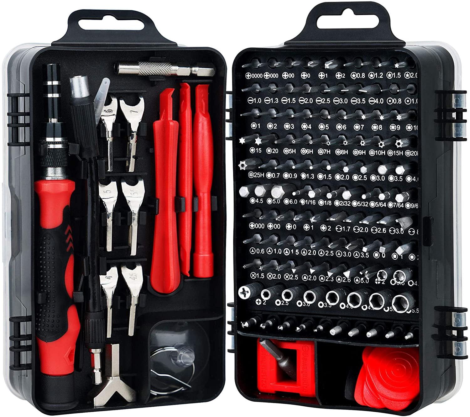 135 IN 1 Precision Mechanic Screwdriver Set, Mini Repair Tool Set, S2-Steel Precision Screwdriver Set for Telephone, PC etc, Screwdriver Set, Screwdriver Set (Red)