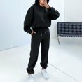 thumbnail image 1 of Ensemble de Deux Pièces pour Femmes 2023 Mode Poche Col Rond Décontracté Sweat à Manches Longues + Pantalon Ensemble de Sport pour Femmes en Solde, 1 of 7