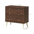 thumbnail image 2 of Gymax 4-Drawer Dresser Chest Cabinet Storage Organizer Rubber Leg W/Rail Walnut Finish, 2 of 10