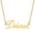 thumbnail image 1 of KISPER Collier Pendentif Prénom Personnalisé en Acier Inoxydable Plaqué Or 18K, Deborah, 1 of 6