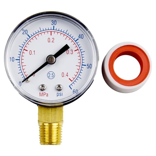 ECX270861 Bottom Mount Pressure Gauge for Hayward Sand Pool Filter 60 PSI