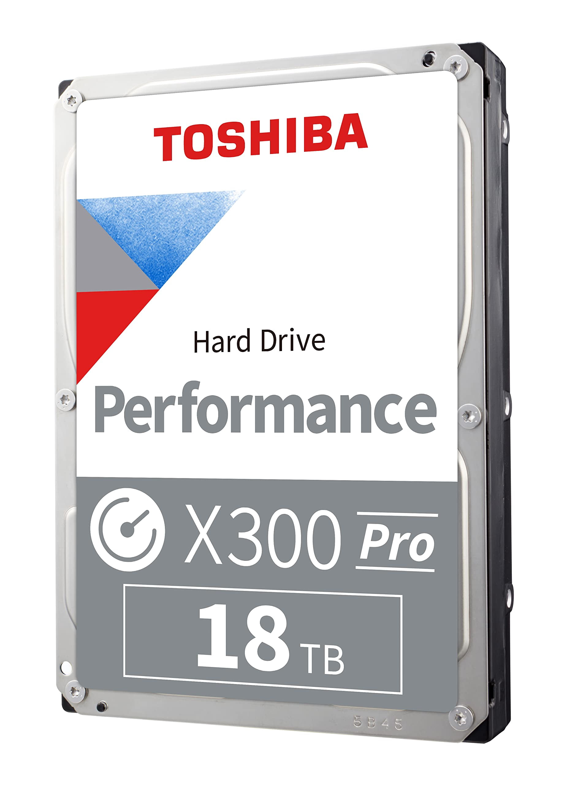 Toshiba X300 PRO 18TB High Workload Performance for Creative Professionals 3.5-Inch Internal Hard Drive â€“ Up to 300 TB/Year Workload Rate CMR SATA 6 GB/s 7200 RPM 512 MB Cache - HDWR51JXZSTB