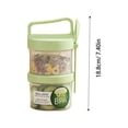 thumbnail image 2 of Portable Breakfast Cup Set: 360ml + 360ml For Fruits Oats Yogurt Milk & | For Students & Outdoor Picnics | Includes Spoon & Design Fruit Container Disposable Food Tray Air Tight Food Storage Glass, 2 of 2