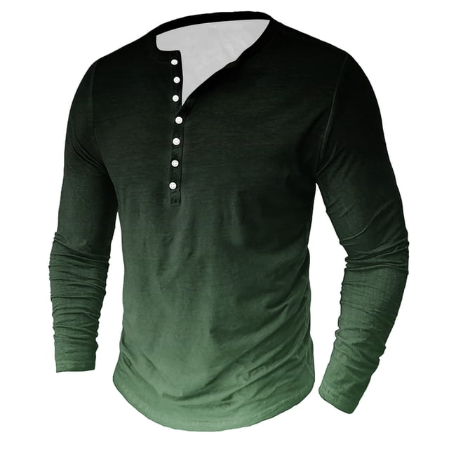AherBiu Plus Size Men's Long Sleeve Shirts Stretch Quick-Drying Athletic Button T-Shirts Graphic Sweatshirts Crewneck Tees