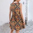 thumbnail image 4 of Ovzne Robes pour Femmes Robe de Plage Robe de Printemps et d'Été pour Femmes Vacances Bouton Col en V à Bretelles Robe Haut Robe pour Femmes Imprimée Liquidation, 4 of 6