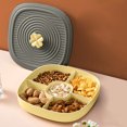 thumbnail image 4 of Dvkptbk Snack Storage Tray Fruit Platter High Value Fruit Platter Beautiful Snacks Divided Platter Candy Storage Box Divided Dried Fruit Box with Lid Includes 5-Compartment Storage Box, 4 of 8