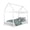 White, variant on Costway Twin House Bed Wood Frame with Roof for Kids Toddler No Box Spring Brown