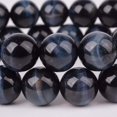 thumbnail image 2 of Bracelet Extensible en Perles Rondes de 10 mm en Oeil de Tigre Bleu Naturel de Qualité A 7 Pouces Unisexe, 2 of 2