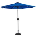 thumbnail image 1 of Sun-Ray 9' Round Solar Lighted Umbrella with Built-In Bluetooth Speaker - Royal Blue, 1 of 3
