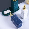 thumbnail image 4 of Qeeadeea Marble Ceramic Foaming Soap Dispenser, Cubic Foam Soap Dispenser With Gold Pump, Hand Foaming Dispenser, For Barthroom Kitchen-grey-Foam Bottle, 4 of 7