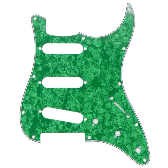 Plaque de Protection Colorée en Celluloïd à 11 Trous pour Guitares Strat SSS