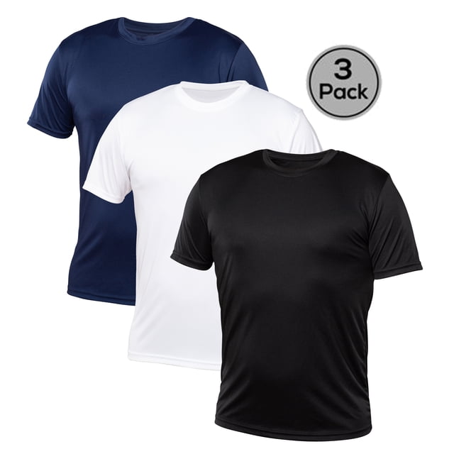 Blank Activewear Pack of 3 Men's T-Shirt, Quick Dry Performance fabric
