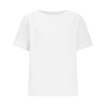 thumbnail image 4 of Yuyuzo Hauts pour Femmes T-Shirts à Manches Courtes Col Ras du Cou Décontractés Confortables Blouses Tuniques Amples, 4 of 7