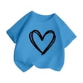 thumbnail image 3 of WEAIXIMIUNG Ensembles pour Tout-Petits Fille Mignonne Graphique Col Rond Manches Courtes T-Shirt d'Été Décontracté T-Shirt 150, 3 of 5
