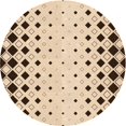 thumbnail image 1 of Ahgly Company Tapis Rond Lavable en Machine Intérieur Transitionnel Marron Sienne, 6 Pieds Rond, 1 of 7