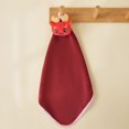 thumbnail image 3 of Fleece Towel Red Cartoon Hand Towel for Kids Thickened Hanging Kitchen Towel 1-Pack Rkxzt, 3 of 7