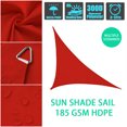 thumbnail image 2 of Tophomer 12 ft Triangle Sun Shade Sail Shelter Canopy, Red, 2 of 5