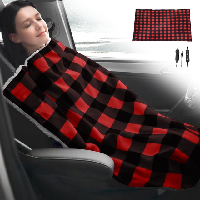 BKER 12V Heated Blanket Portable Heating Blanket Nap Blanket Multifunctional Wrap For Warmth And Comfort!