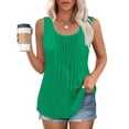 thumbnail image 2 of Yuzhih Camisole pour Femmes Été Col Rond T-Shirts Tendance Sans Manches T-Shirt Basique Tunique à Plis devant Vêtements Mode 2025, 2 of 6