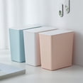 thumbnail image 1 of LRXIYODE Contenant de Rangement de Bureau Rose Bac de Recyclage en Plastique pour Usage Quotidien Lot de 1, 1 of 8