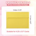 thumbnail image 2 of Uxcell 60ack A2 Envelopes, Self Seal Yellow Invitation Envelopes for Postcard Wedding Cards, 2 of 6