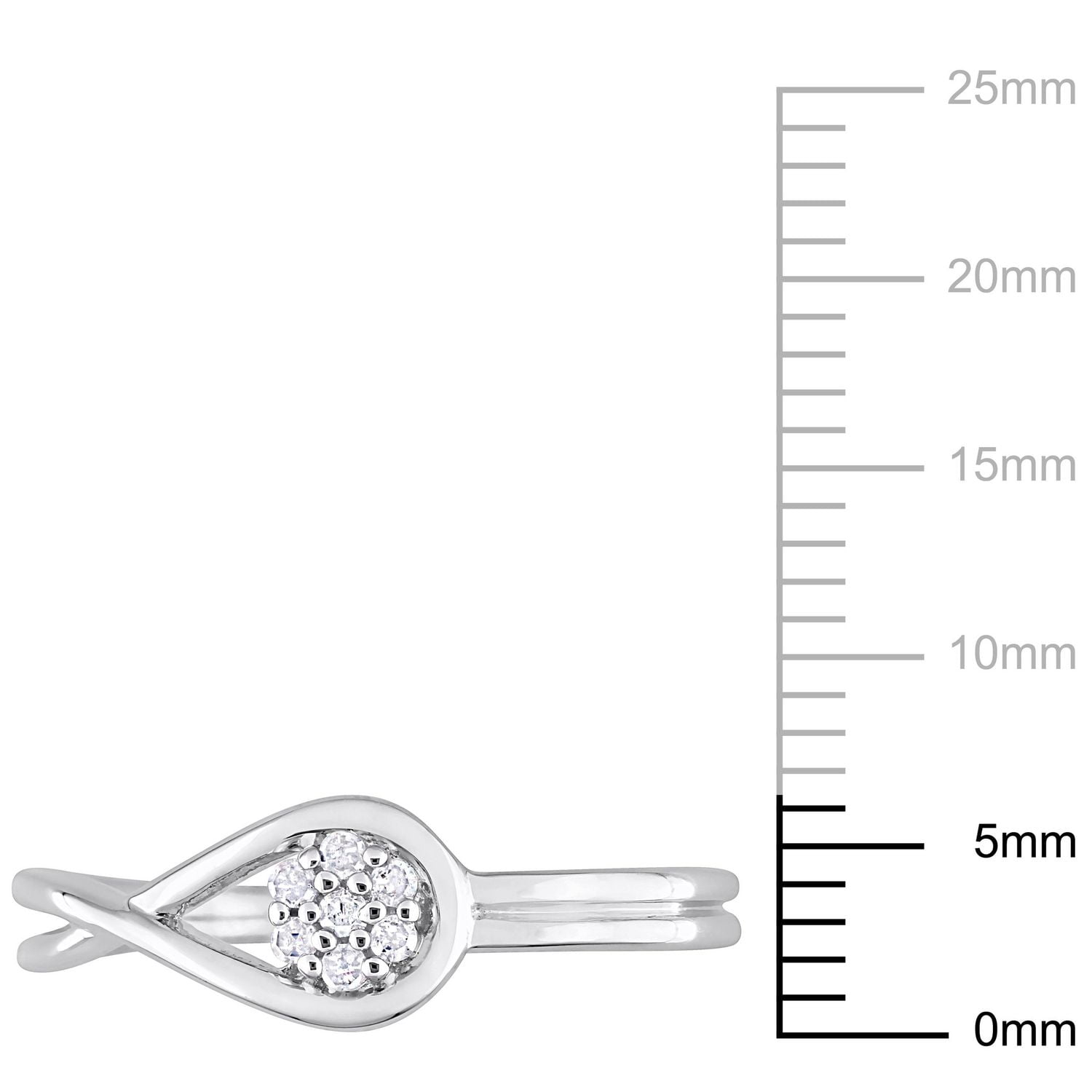 Bague de Promesse infini Miabella d'accent de diamant en Argent Sterling
