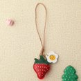 thumbnail image 1 of Birdeem Fruit Strawberry Shape Pendant Keychain Three-Dimensional Exquisite Strawberry Bag Pendant, 1 of 5