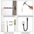 thumbnail image 4 of 2pcs Decorative Curtain Drapery Holdback U Shaped Curtain Tieback Hooks with Crystal Ball, 4 of 8
