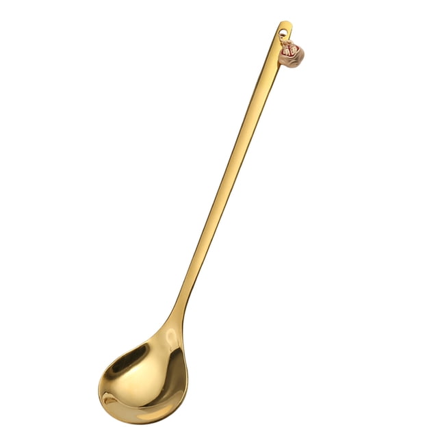 Agiferg New Year Tableware Dessert Spoon Stirring Small Spoon New Year Gift Spoon