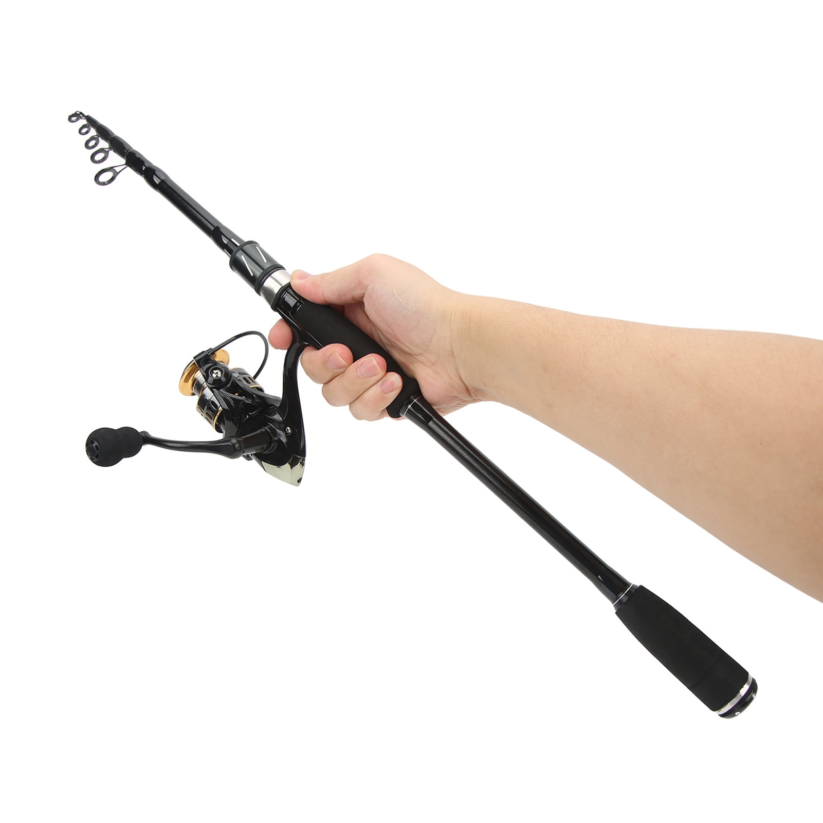 Fishing Rod and Reel Combo Set, Silent Bearing Widely Applicable Fishing Rods Set Large Capacity Metal Wire Cup  for Beginners