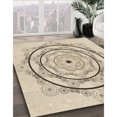 thumbnail image 3 of Ahgly Company Tapis d'Intérieur Lavable à la Machine, Carré, Transitionnel, Pêche Beige, Tapis de Zone, 5 Pieds Carré, 3 of 7