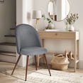 thumbnail image 4 of Homy Casa 2-Pack Armless Upholstered Accent Chairs with Round Back, Grey Fabric, 4 of 10
