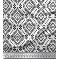 thumbnail image 1 of Soimoi Tissu Poly Georgette Ethnique Ikat Imprimé 1 Yard 52 Pouces de Large, 1 of 3