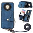 thumbnail image 1 of Crossbody Phone Case Wallet with Detachable Strap for Honor X9B Shockproof Cover Blue, 1 of 5