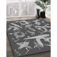thumbnail image 3 of Ahgly Tapis Rectangulaire Lavable en Machine Intérieur Transitionnel Gris Canon, 7 Pieds x 10 Pieds, 3 of 7