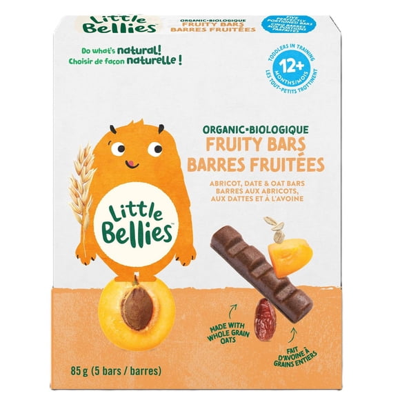 Little Bellies Organic Fruity Bars Apricot, Date & Oat Bars 12+ Months, 85gr