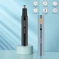 thumbnail image 3 of Electric Nose Hair Trimmer Aluminum Tube Body Arched Cutter Head USB Rechargeable with Eyebrow Trimmer, 3 of 8