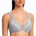 thumbnail image 4 of CHUANK Underwire Front Closure Bras for Women Black 34B, 4 of 4