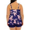 thumbnail image 3 of Kawell Plus Size Tankini Swimsuits for Women Blouson Tankini Tops with Swim Shorts Two Piece Bathing Suits, 3 of 4