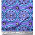 thumbnail image 3 of Soimoi Tissu Poly Georgette Mandala Imprimé Ethnique au Mètre 42 Pouces de Large, 3 of 3