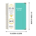 thumbnail image 2 of 2025-2026 A5 English Academic Planner with Monthly Calendar, Double Coil Binding, Inner Pocket & Divider Pages - Student Professional Organizer Notebook for School Office Home - 18 Month Schedule Book, 2 of 7
