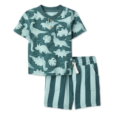 George Baby Boys' Two Piece Henley Set
