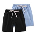thumbnail image 1 of RXIRUCGD 2025 Summer Clothes for Kids 2PC Children's Summer Solid Casual Sports Shorts With Drawstring For Kids, 1 of 8