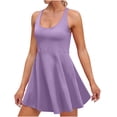 thumbnail image 3 of cfhntfmh Robes de Tennis pour Femmes Robe de Golf d'Entraînement avec Shorts Intégrés Mode à Bretelles Spaghetti Sans Manches Robe Athlétique, 3 of 5