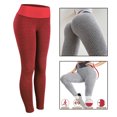 thumbnail image 3 of Pantalons de Yoga pour Femmes Leggings de Contrôle de Levage Texturés Rouge TG, 3 of 8