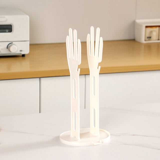 Solution de Rangement sur Étagère pour la Cuisine - Porte-Gants avec Plateau, Égouttoir pour Gants à Vaisselle, 1 Pce, Organisateur de Cuisine Durable